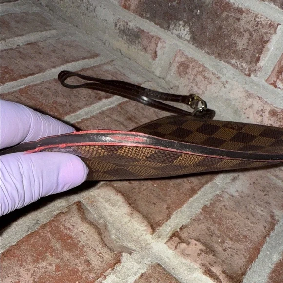 Louis Vuitton Damier Ebene neverfull pouch wristlet SD4157 - Picture 10 of 11